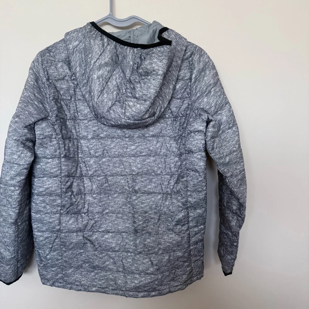Gap Kids Primaloft Grey Hooded Puffer Lightweight Jacket size Large- Like New